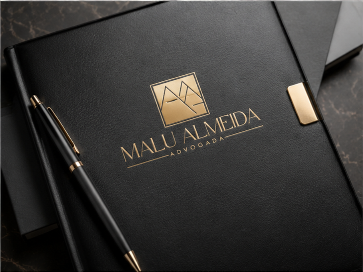 Malu Almeida 3D Logo Background